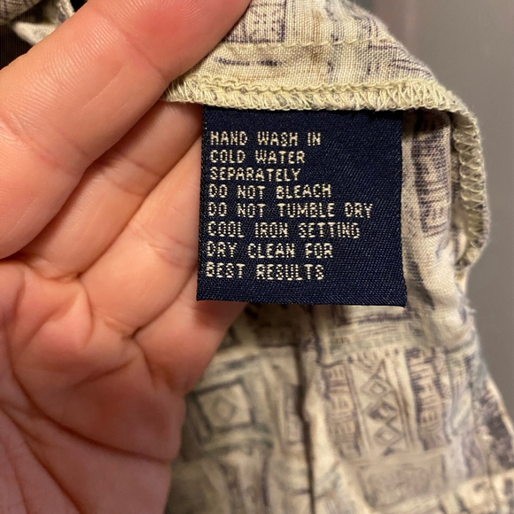 Weekender Silk Aztec Boho Indie Luxury Geometric Button Short Sleeve Shirt Earth - Picture 5 of 6